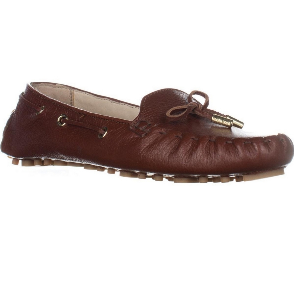 Cole Haan Cary Loafers Mocassins Flats Leather Size 6.5 Woodbury Cognac Brown